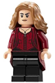 Wanda Maximoff, The Scarlet Witch, with plain black legs, medium nougat hair, and a dark red cloth skirt - sh897