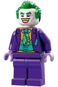 The Joker Minifigure - The Joker with a dark turquoise bow tie, plain legs, and hair - sh901