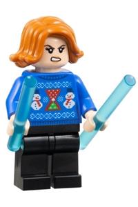 Black Widow Minifigure - Black Widow wearing a Christmas sweater - sh907