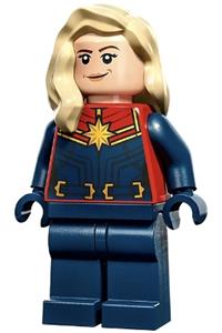 Captain Marvel (Carol Danvers) - Captain Marvel (Carol Danvers) with tan hair hanging over her shoulder - sh911