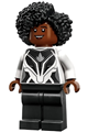 Monica Rambeau as Photon, black hair and wears a sleek blue and white superhero suit - sh912