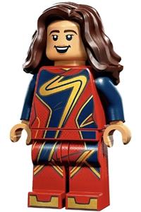 Ms. Marvel (Kamala Khan) Minifigure - Kamala Khan as Ms. Marvel wears a red suit - sh913