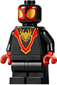 Miles Morales Spider-Man with black medium legs and a gold spider logo - sh950