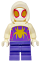 Medium legs Ghost-Spider with a white hood and gold spider logo and eyes - sh954