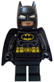 Batman with a black suit, yellow belt, cowl with white eyes, and neutral/angry expression with bared teeth - sh964