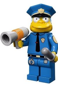 Chief Wiggum Minifigure - Chief Wiggum, CMF The Simpsons - sim021