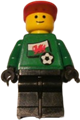 A Welsh goalie soccer player with a Welsh flag torso sticker on the front and a white number sticker on the back - soc011s04