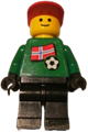 Norwegian goalie soccer player with a Norwegian flag torso sticker on the front and a white number sticker on the back - soc011s05