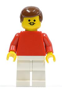 Soccer Player Red/White Team Player 1 - Player 1 on the red and white soccer team - soc018