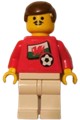 Welsh soccer player with Welsh flag torso sticker on front and black number sticker on back - soc018s04
