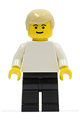 Soccer player wearing white/black team player 2 attire - soc025