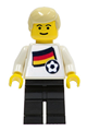 German Player 2 soccer player with a German flag torso sticker on the front and a black number sticker on the back - soc025s01