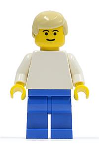 Soccer Player White/Blue Team Player 2 - soc026