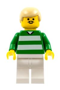 Soccer Player Green & White Team - Soccer player with green and white team attire, number 9 on the back - soc028