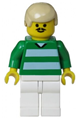 Soccer Player Green & White Team  #9 on Back - soc028
