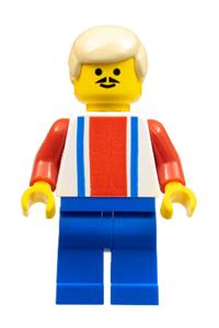Soccer Player Red & Blue Team - Soccer player with red and blue team attire, #9 on back, and tan hair - soc029