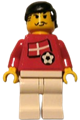 Danish soccer player with a Danish Flag torso sticker on front and a black number sticker on the back - soc030s01
