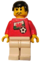 A soccer player wearing Welsh Player 3 jersey, with a Welsh flag torso sticker on front and black number sticker on back - soc030s04