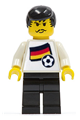 Soccer Player - German Player 3, German Flag Torso Sticker on Front, Black Number Sticker on Back - soc031s01