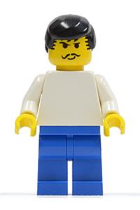 Soccer Player White/Blue Team Player 3 - soc032