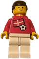Soccer player with Danish Player 4 design, Danish flag torso sticker on front, and black number sticker on back - soc036s01