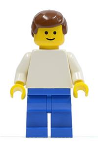 Soccer Player White/Blue Team Player 4 - soc038