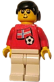 Norwegian soccer player wearing a Norwegian Player 5 jersey with a flag sticker on the front and a black number sticker on the back - soc040s05