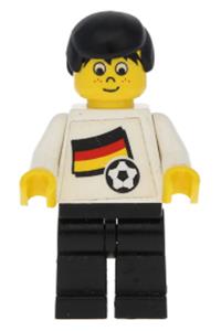 Soccer Player - German Player 5, German Flag Torso Sticker on Front, Black Number Sticker on Back soc041s01