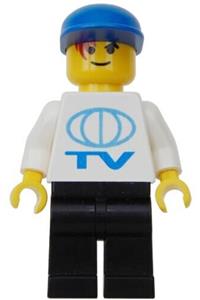 TV Logo Large Pattern, Black Legs, Blue Cap soc048