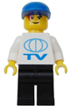 TV Logo Large Pattern, Black Legs, Blue Cap - soc048