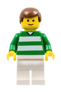 Soccer Player Green & White Team - Soccer player with a green and white team uniform featuring the number 10 on the back - soc092
