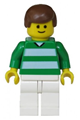 Soccer Player Green & White Team #10 on Back - soc092