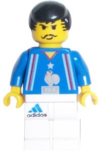 Soccer Player French Team Player 3 - French soccer player with white legs, representing player 3 on the team - soc103