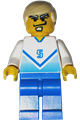 Soccer Player White & Blue Team with shirt  #5 - soc106