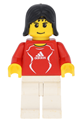 Soccer Player Red - Adidas Logo, Red and White Torso Stickers - soc121s