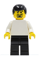 Plain White Torso with White Arms, Black Legs, Black Male Hair, Goatee - soc124