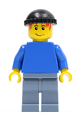 Plain Blue Torso with Blue Arms, Sand Blue Legs, Black Knit Cap - soc129