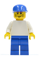 Plain White Torso with White Arms, Blue Legs, Blue Cap - soc134