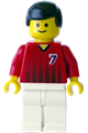 Soccer Player Red/White Team with shirt  #7 - soc138
