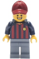 Male soccer fan of FC Barcelona with sand blue legs - soc144