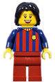 Female FC Barcelona soccer fan with dark red legs - soc147