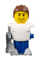 McDonald's sports soccer player with a white torso and a blue base without stickers - soc153