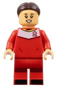 Samantha Kerr Minifigure - Samantha Kerr wearing a red soccer uniform - soc155