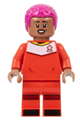 Asisat Oshoala wearing a red soccer uniform - soc156
