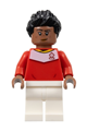 Soccer Spectator - Red Soccer Jersey, White Legs, Black Spiky Hair - soc165
