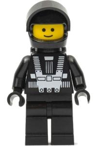 Blacktron 1 Reissue Minifigure - Blacktron 1 reissue with black hands - sp001new2