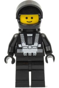 Blacktron 1 Reissue Minifigure - Minifigure reissued in Blacktron 1 theme, featuring yellow hands - sp001new