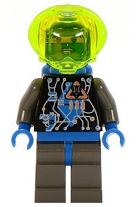 Insectoids Zotaxian Alien Female - Female Insectoids Zotaxian Alien in gray and blue with silver circuits, equipped with airtanks - sp022