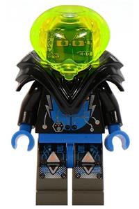 Insectoids Zotaxian Alien - Male Insectoids Zotaxian Alien in black and blue with silver circuits, wearing armor - sp029