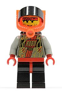 RoboForce Red Minifigure - Red RoboForce minifigure with plain legs - sp058